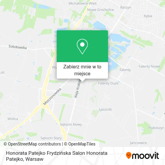 Mapa Honorata Patejko Frydzińska Salon Honorata Patejko