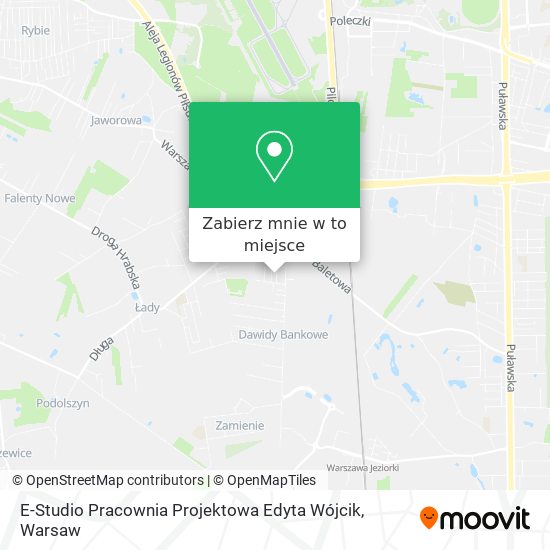 Mapa E-Studio Pracownia Projektowa Edyta Wójcik