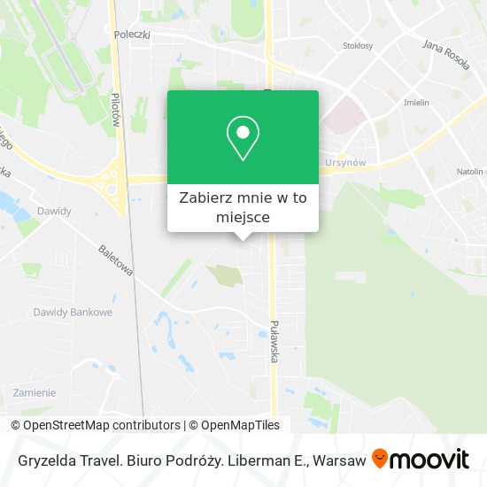 Mapa Gryzelda Travel. Biuro Podróży. Liberman E.