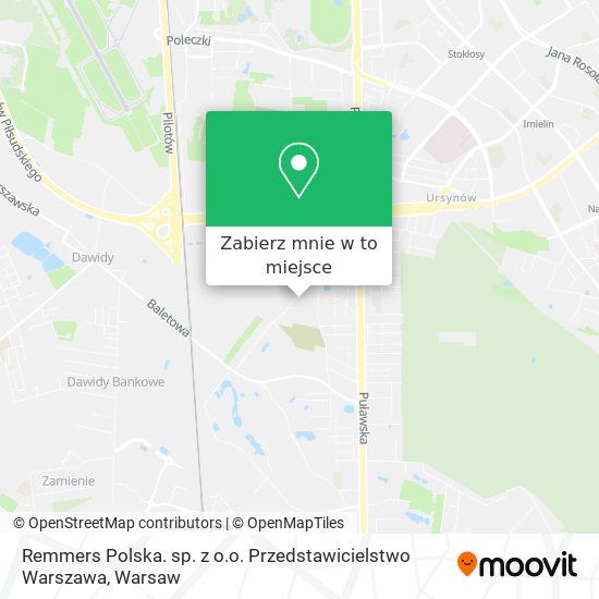 Mapa Remmers Polska. sp. z o.o. Przedstawicielstwo Warszawa