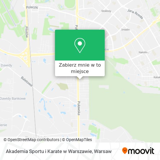 Mapa Akademia Sportu i Karate w Warszawie