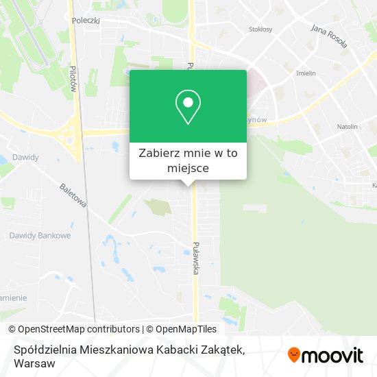 Mapa Spółdzielnia Mieszkaniowa Kabacki Zakątek