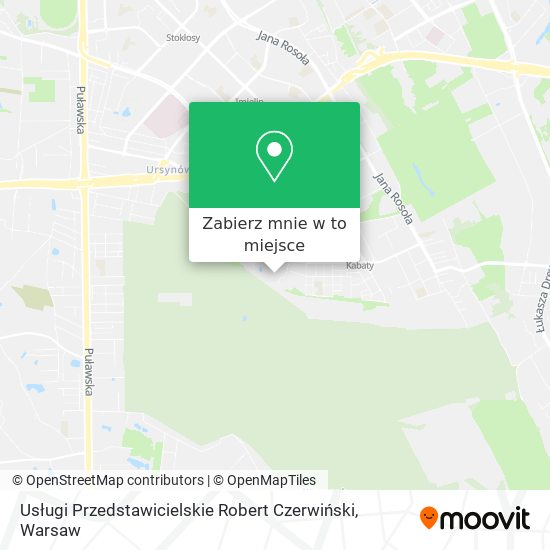 Mapa Usługi Przedstawicielskie Robert Czerwiński