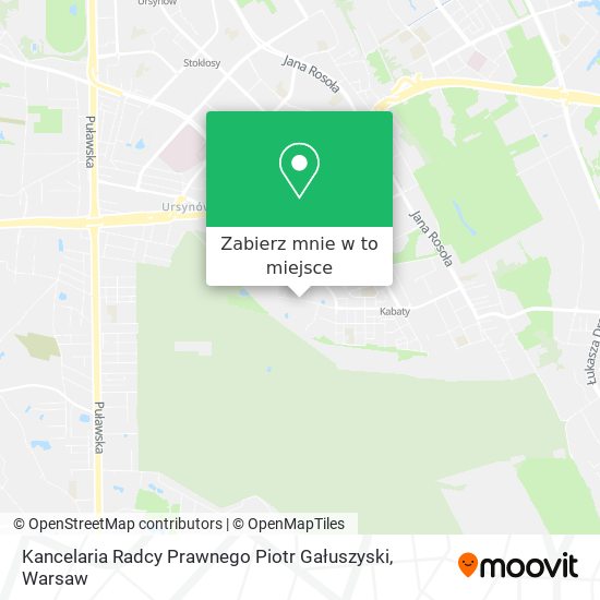 Mapa Kancelaria Radcy Prawnego Piotr Gałuszyski