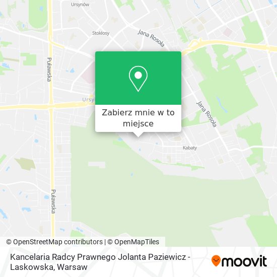 Mapa Kancelaria Radcy Prawnego Jolanta Paziewicz - Laskowska