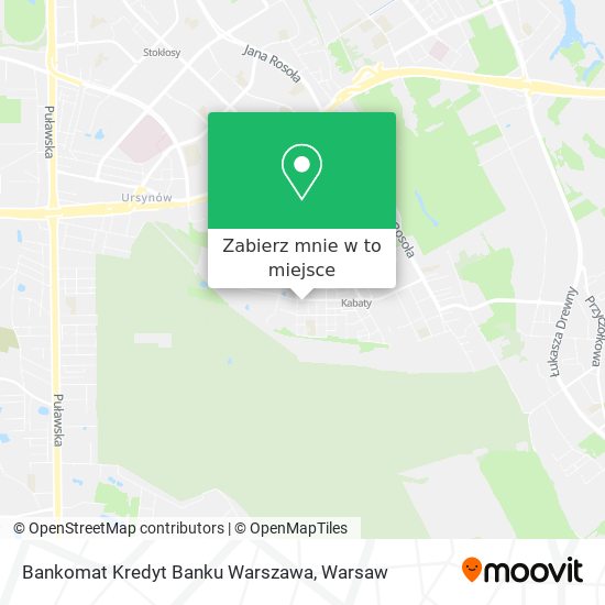 Mapa Bankomat Kredyt Banku Warszawa