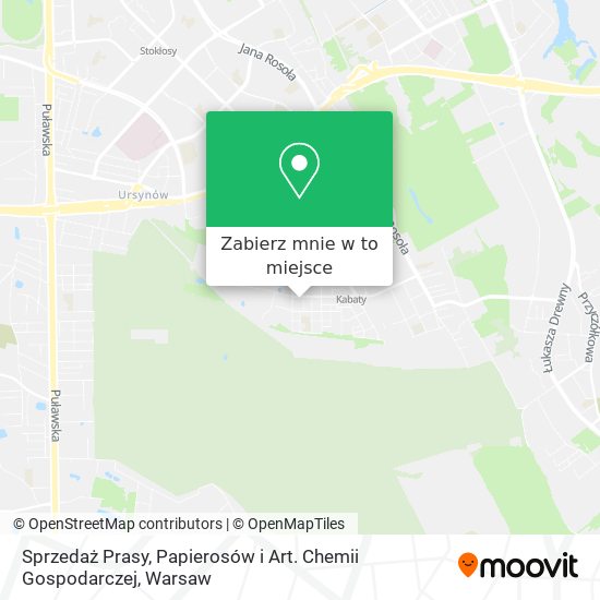 Mapa Sprzedaż Prasy, Papierosów i Art. Chemii Gospodarczej