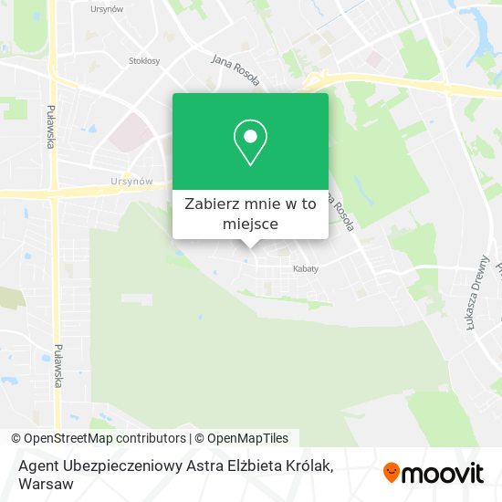 Mapa Agent Ubezpieczeniowy Astra Elżbieta Królak