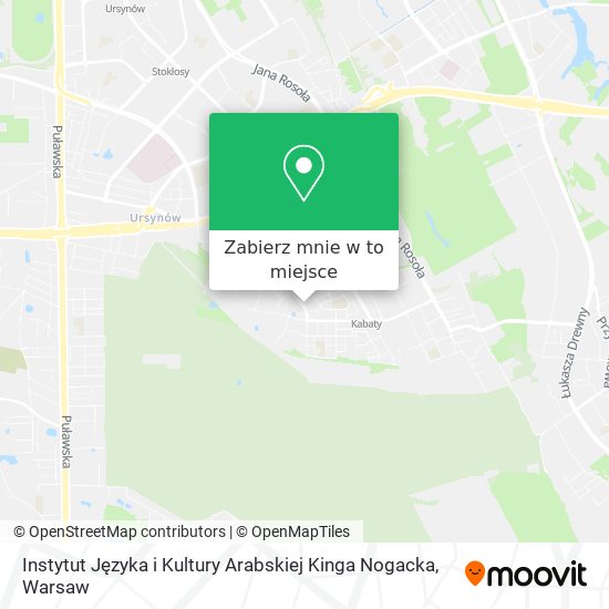 Mapa Instytut Języka i Kultury Arabskiej Kinga Nogacka