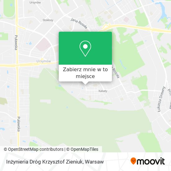 Mapa Inżynieria Dróg Krzysztof Zieniuk