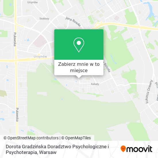 Mapa Dorota Gradzińska Doradztwo Psychologiczne i Psychoterapia