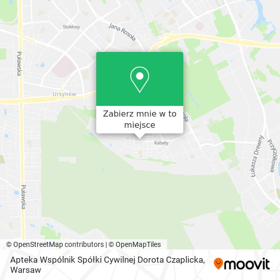 Mapa Apteka Wspólnik Spółki Cywilnej Dorota Czaplicka