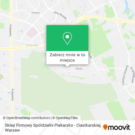 Mapa Sklep Firmowy Spółdzielni Piekarsko - Ciastkarskiej