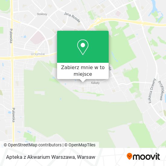 Mapa Apteka z Akwarium Warszawa