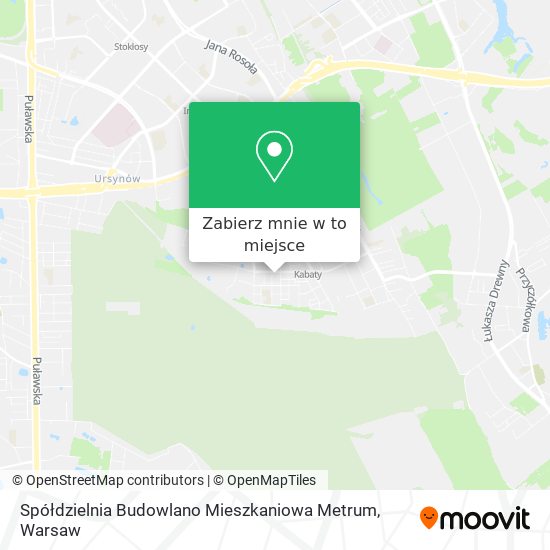 Mapa Spółdzielnia Budowlano Mieszkaniowa Metrum