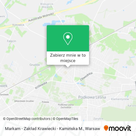 Mapa Markam - Zakład Krawiecki - Kamińska M.