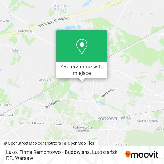 Mapa Luko. Firma Remontowo - Budowlana. Lutostański F.P.