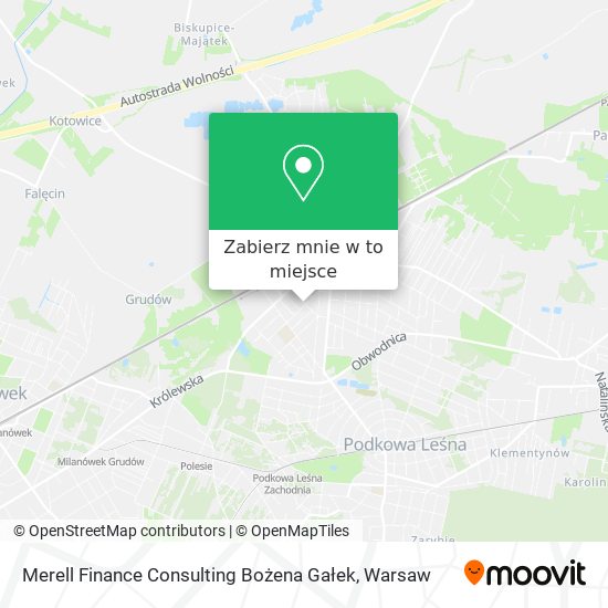 Mapa Merell Finance Consulting Bożena Gałek