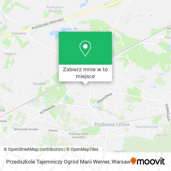 Mapa Przedszkole Tajemniczy Ogród Marii Werner