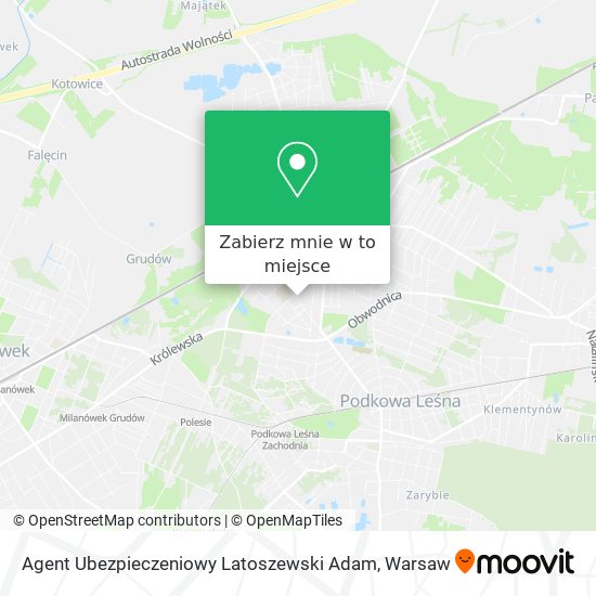 Mapa Agent Ubezpieczeniowy Latoszewski Adam