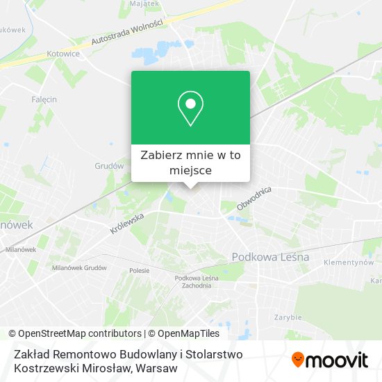 Mapa Zakład Remontowo Budowlany i Stolarstwo Kostrzewski Mirosław