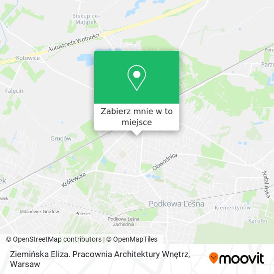 Mapa Ziemińska Eliza. Pracownia Architektury Wnętrz