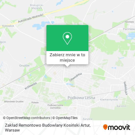 Mapa Zakład Remontowo Budowlany Kosiński Artur