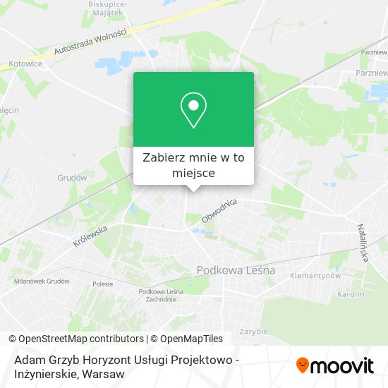 Mapa Adam Grzyb Horyzont Usługi Projektowo - Inżynierskie