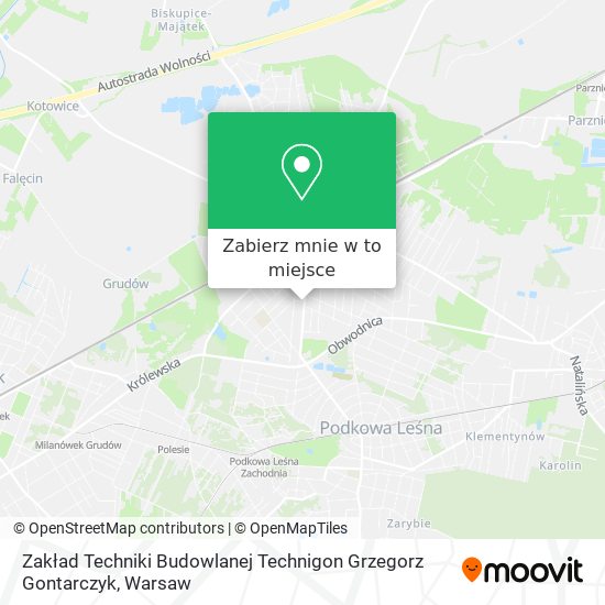 Mapa Zakład Techniki Budowlanej Technigon Grzegorz Gontarczyk