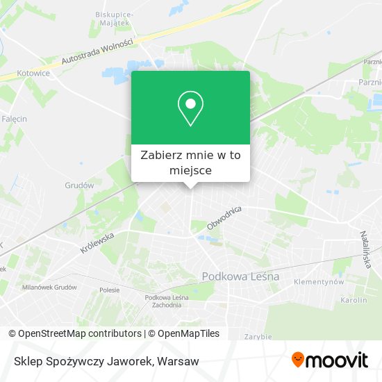 Mapa Sklep Spożywczy Jaworek