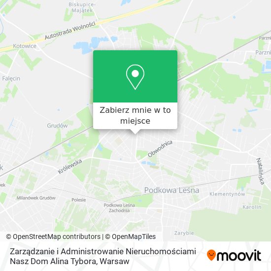 Mapa Zarządzanie i Administrowanie Nieruchomościami Nasz Dom Alina Tybora