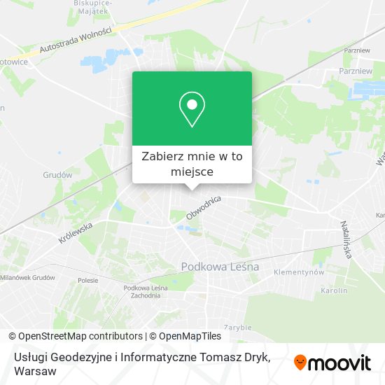 Mapa Usługi Geodezyjne i Informatyczne Tomasz Dryk