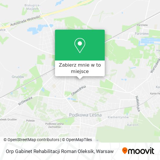 Mapa Orp Gabinet Rehabilitacji Roman Oleksik