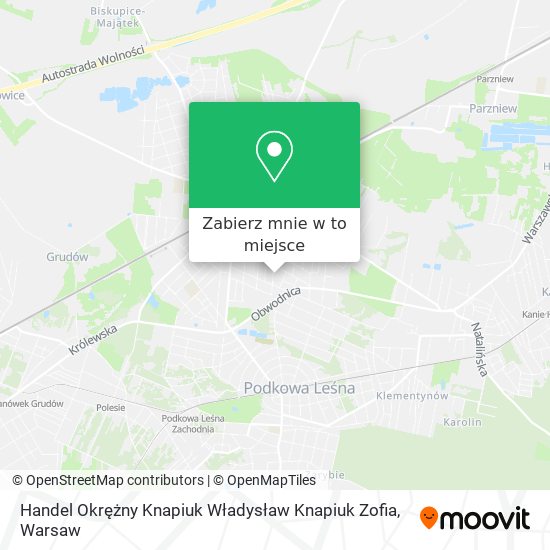 Mapa Handel Okrężny Knapiuk Władysław Knapiuk Zofia