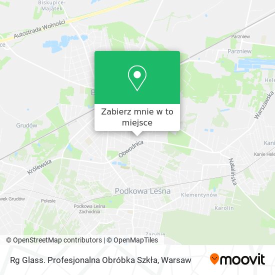 Mapa Rg Glass. Profesjonalna Obróbka Szkła