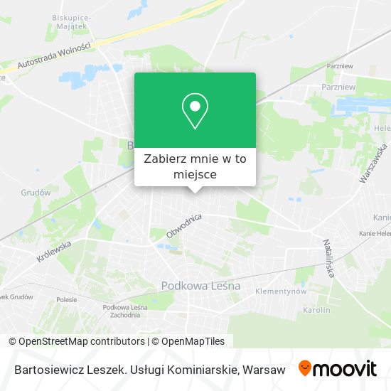 Mapa Bartosiewicz Leszek. Usługi Kominiarskie