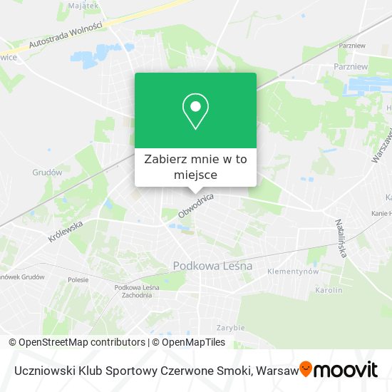 Mapa Uczniowski Klub Sportowy Czerwone Smoki