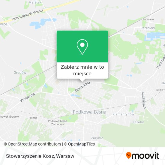 Mapa Stowarzyszenie Kosz