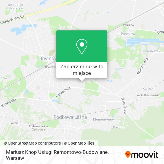 Mapa Mariusz Knop Usługi Remontowo-Budowlane