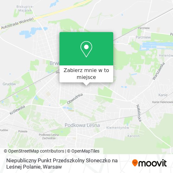 Mapa Niepubliczny Punkt Przedszkolny Słoneczko na Leśnej Polanie