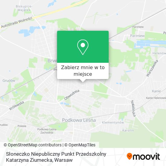 Mapa Słoneczko Niepubliczny Punkt Przedszkolny Katarzyna Ziumecka