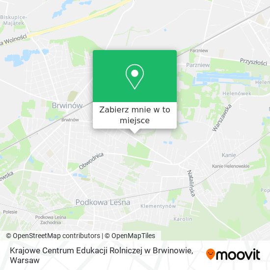 Mapa Krajowe Centrum Edukacji Rolniczej w Brwinowie