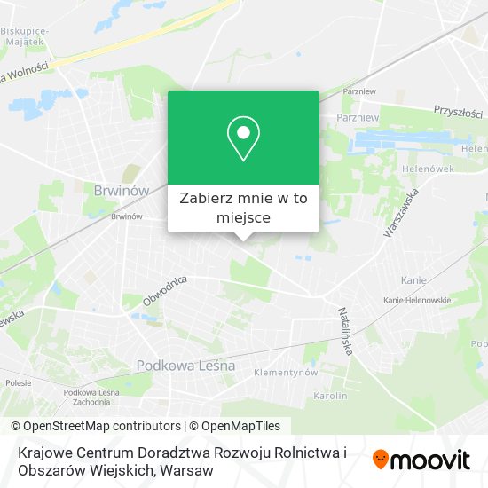 Mapa Krajowe Centrum Doradztwa Rozwoju Rolnictwa i Obszarów Wiejskich