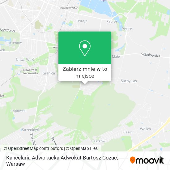 Mapa Kancelaria Adwokacka Adwokat Bartosz Cozac