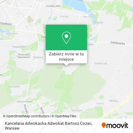 Mapa Kancelaria Adwokacka Adwokat Bartosz Cozac