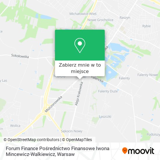 Mapa Forum Finance Pośrednictwo Finansowe Iwona Mincewicz-Walkiewicz