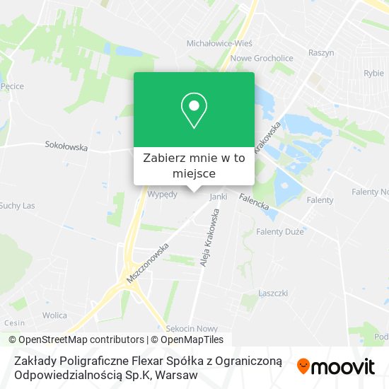 Mapa Zakłady Poligraficzne Flexar Spółka z Ograniczoną Odpowiedzialnością Sp.K