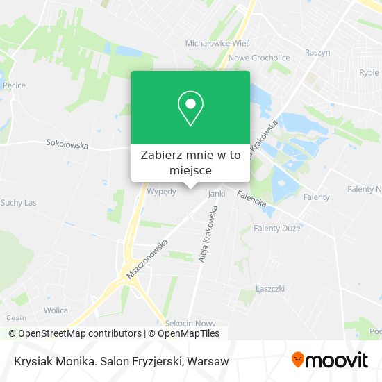 Mapa Krysiak Monika. Salon Fryzjerski