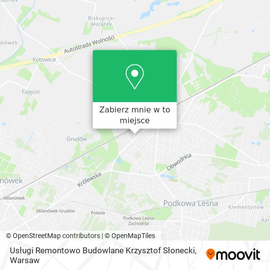 Mapa Usługi Remontowo Budowlane Krzysztof Słonecki