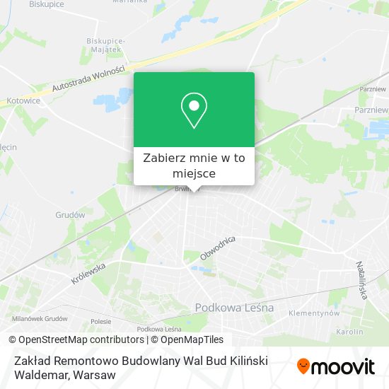 Mapa Zakład Remontowo Budowlany Wal Bud Kiliński Waldemar